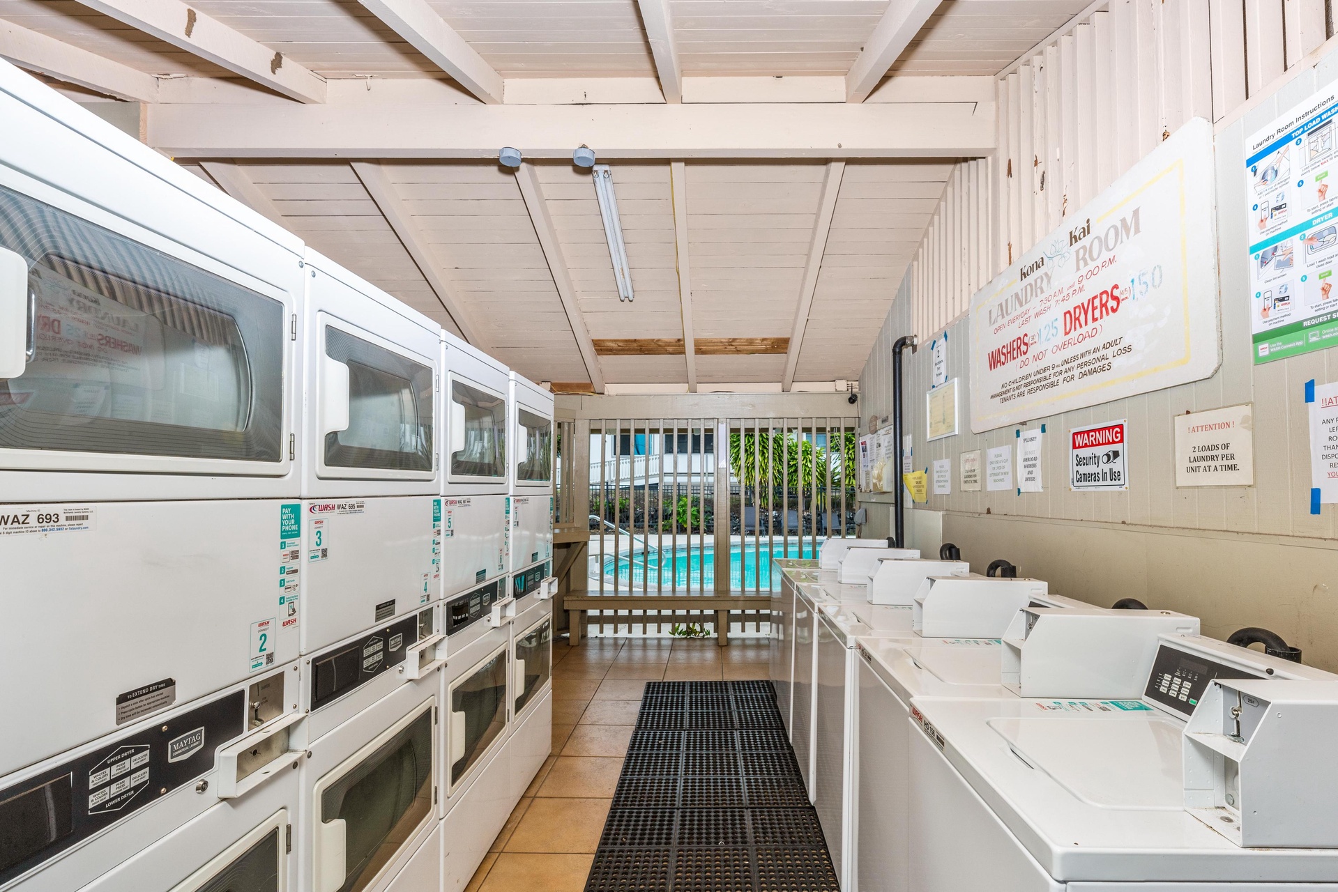 Washer and dryers for guest use
