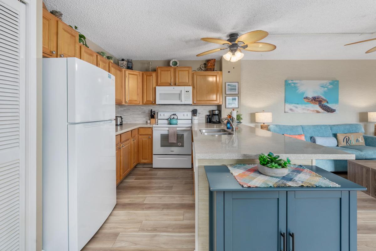 Easygoing kitchen perfect for casual meals and conversation