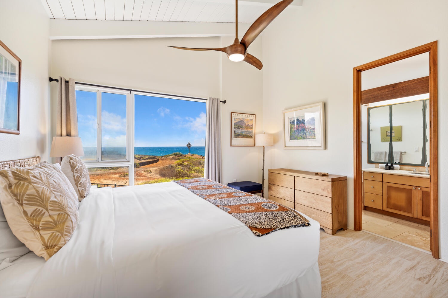 Guest bedroom with ocean views