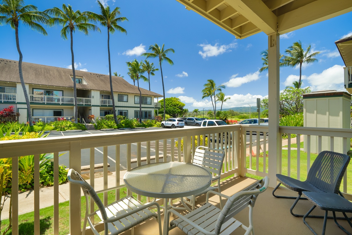 Perfect spot to unwind with morning coffee or evening relaxation in paradise.