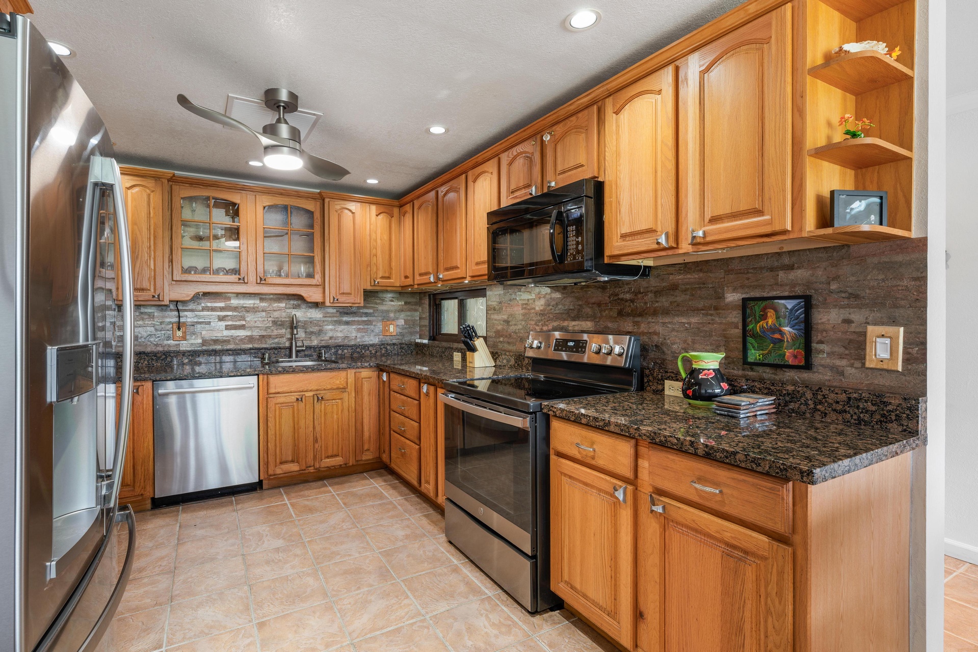 Kitchen stocked with all the gadgets needed