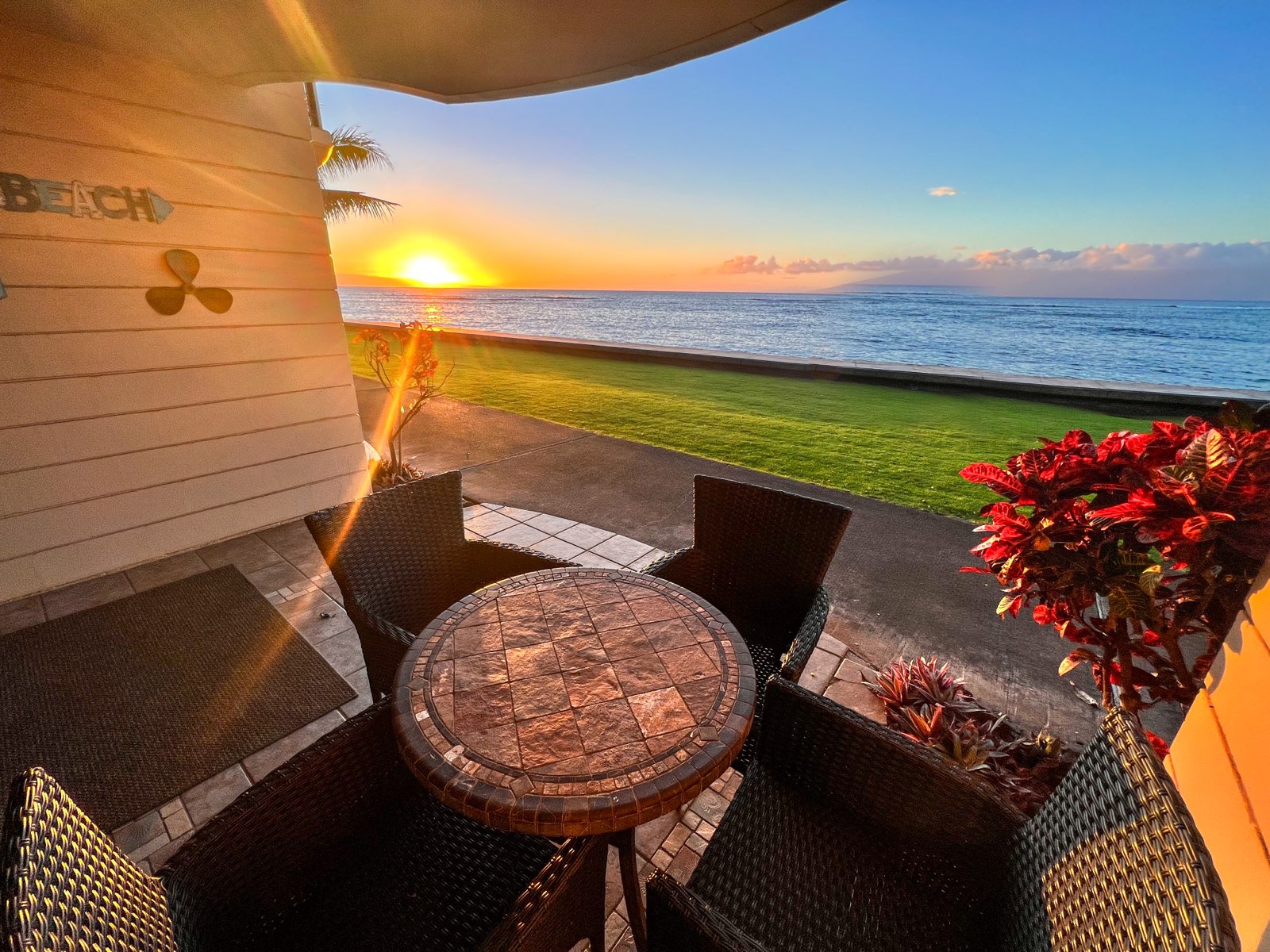 Stunning beachfront setting where golden sunsets meet the ocean.