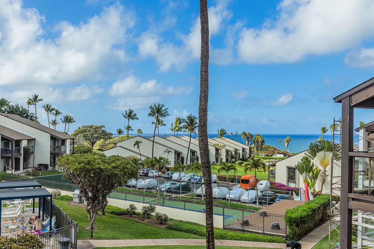 Elevated lanai views near the heart of Hale Kamaole