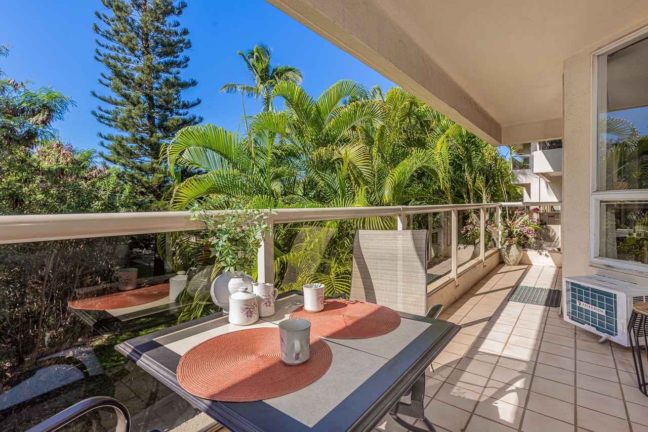 Enjoy tropical breezes from one of two private lanais