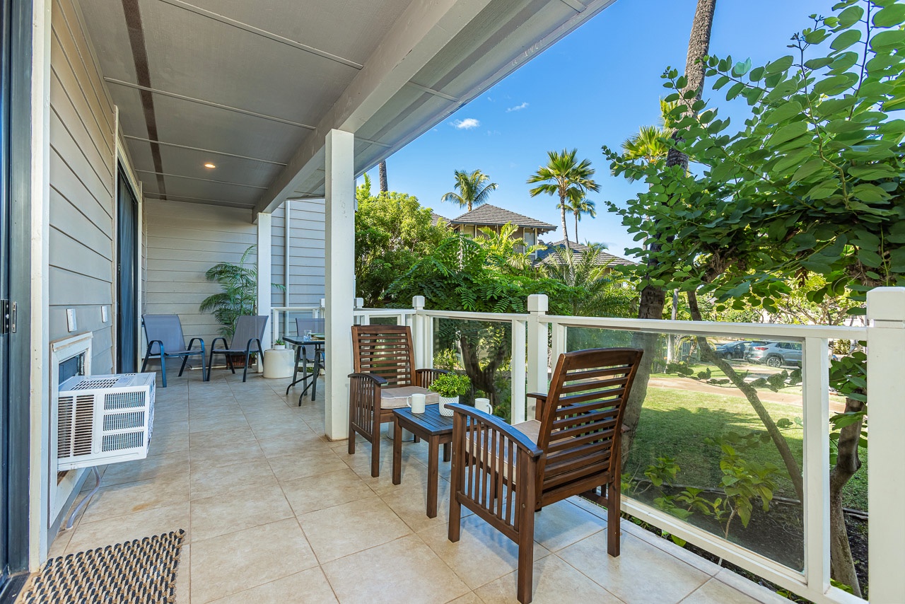 Lush foliage creates a quiet Maui retreat