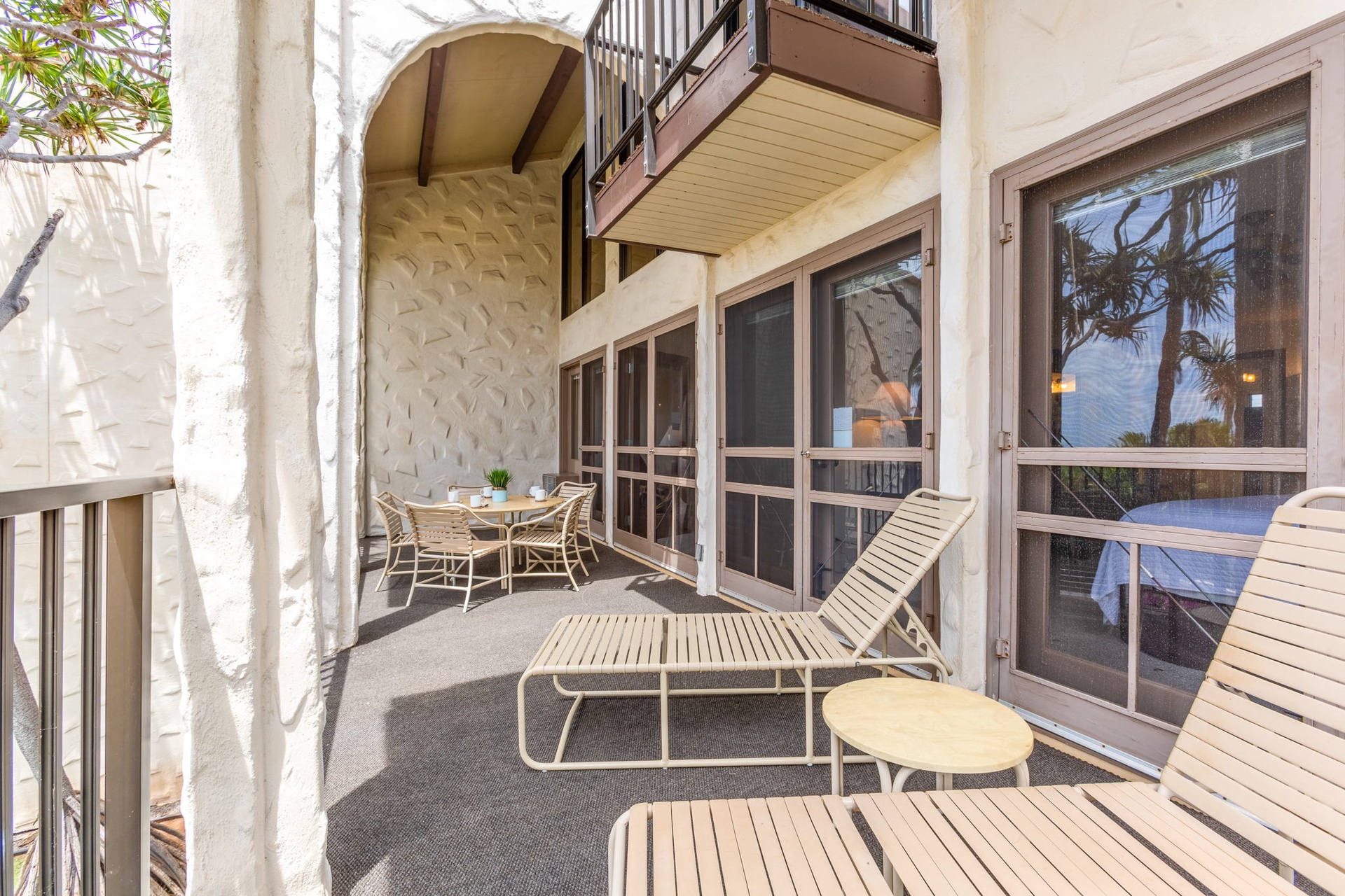 Lounge your day away on this private lanai