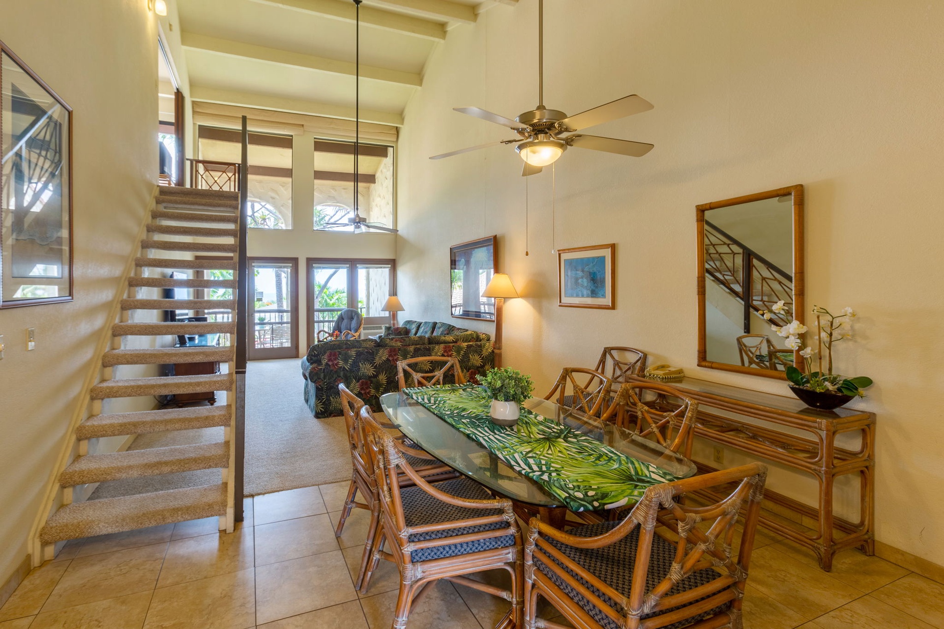 Dining for six indoors