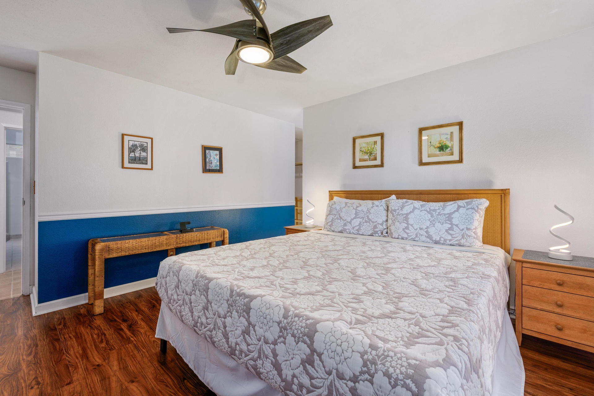 Primary bedroom with California King bed and en suite