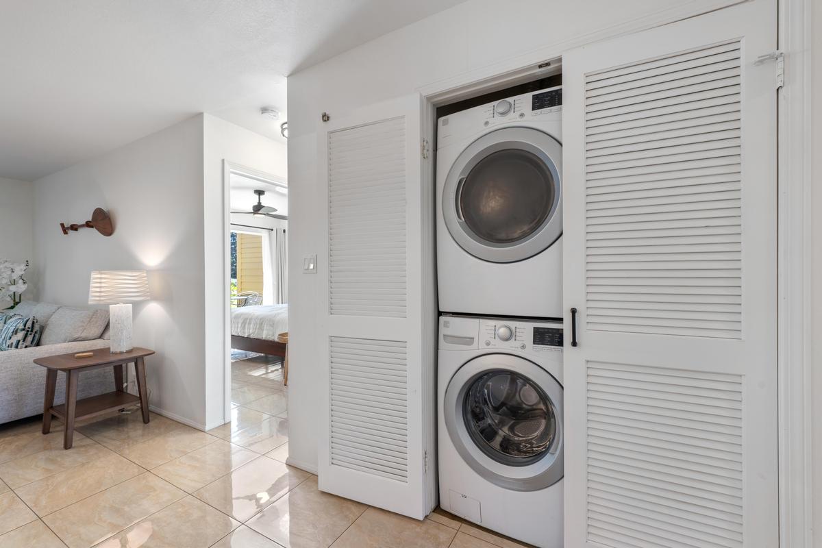 Washer and dryer for guest use