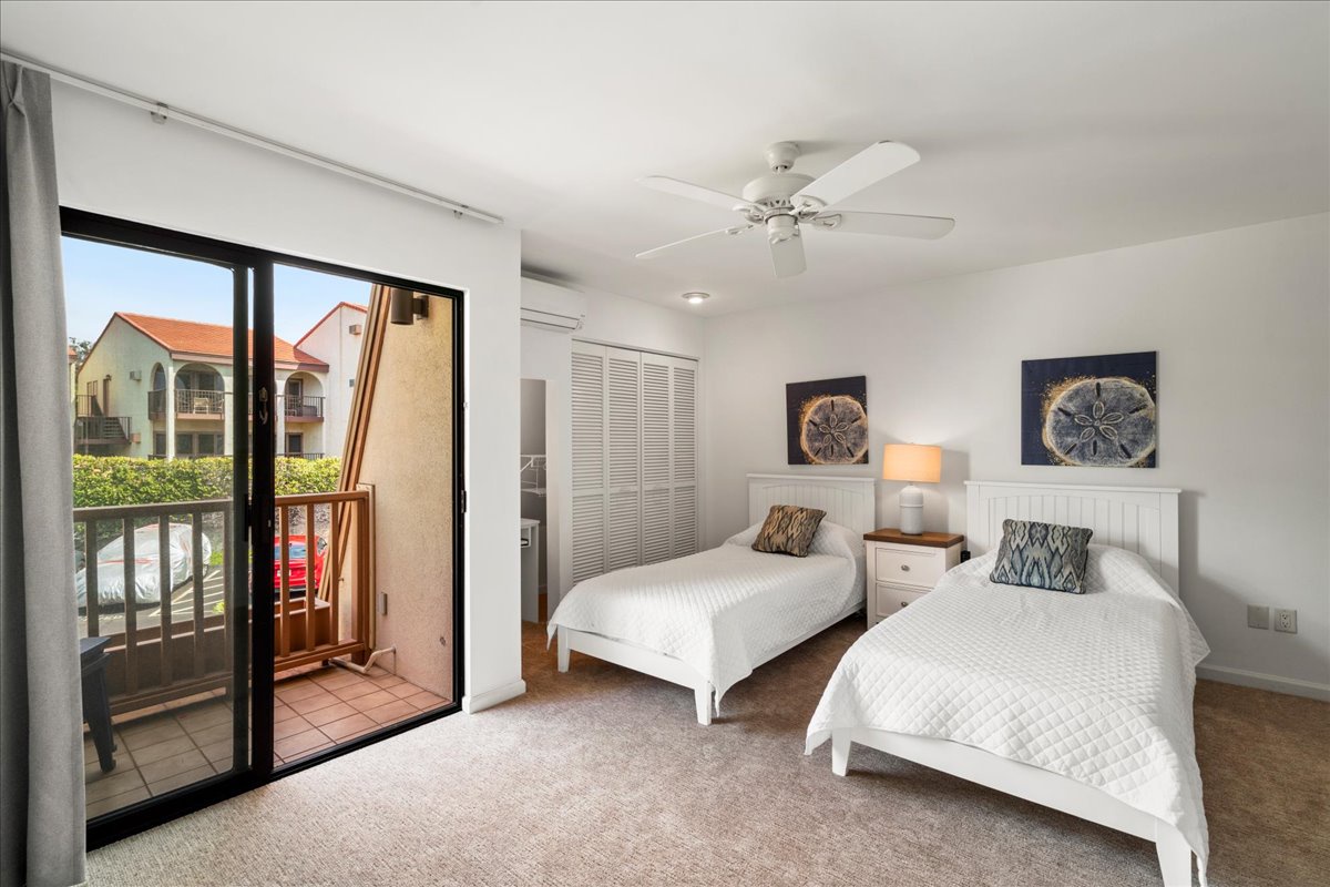 Relax in this sweet AC bedroom.