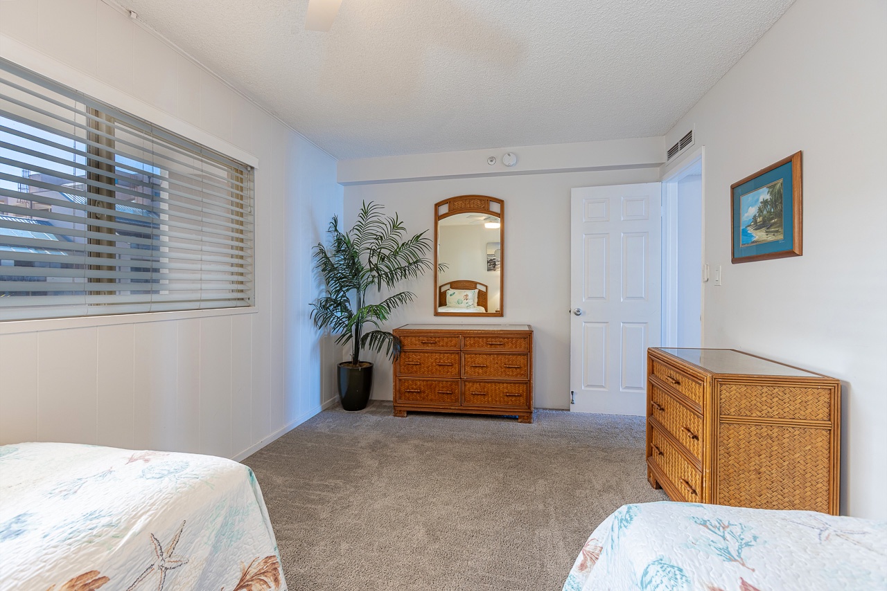 Calm bright bedroom offering a soothing place to unwind