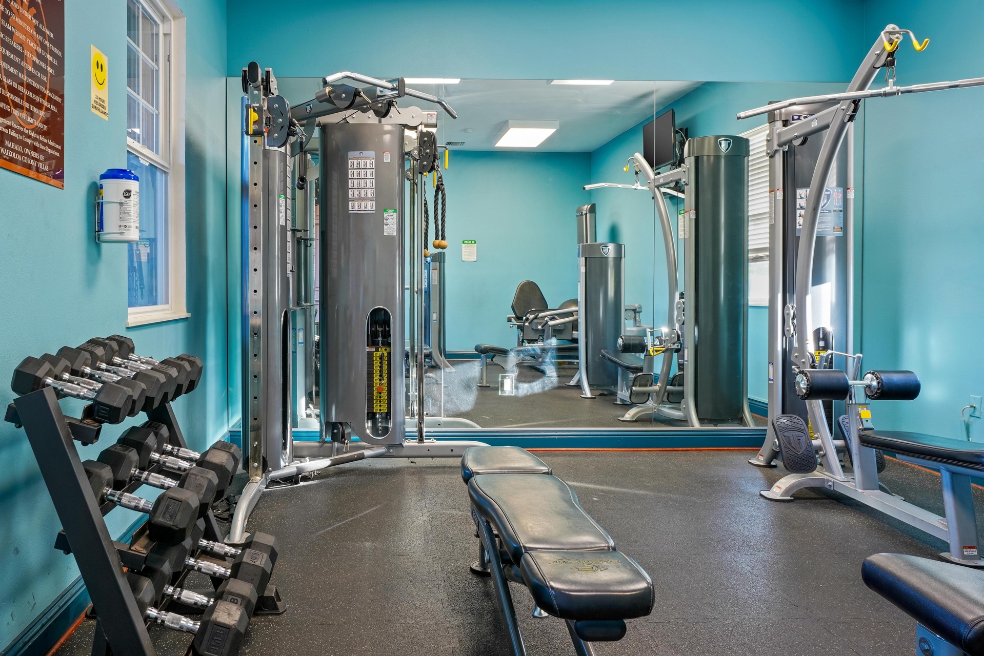 Fitness area for guests use