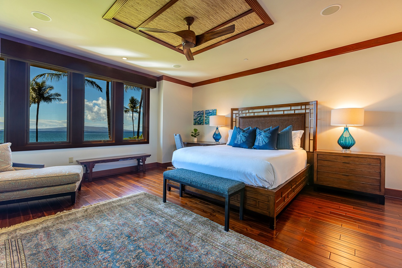 Wake up to ocean breezes and swaying palms right outside your window. Your serene retreat features rich hardwood floors, elegant tropical-inspired furnishings, and crisp linens that invite you to unwind in complete comfort.