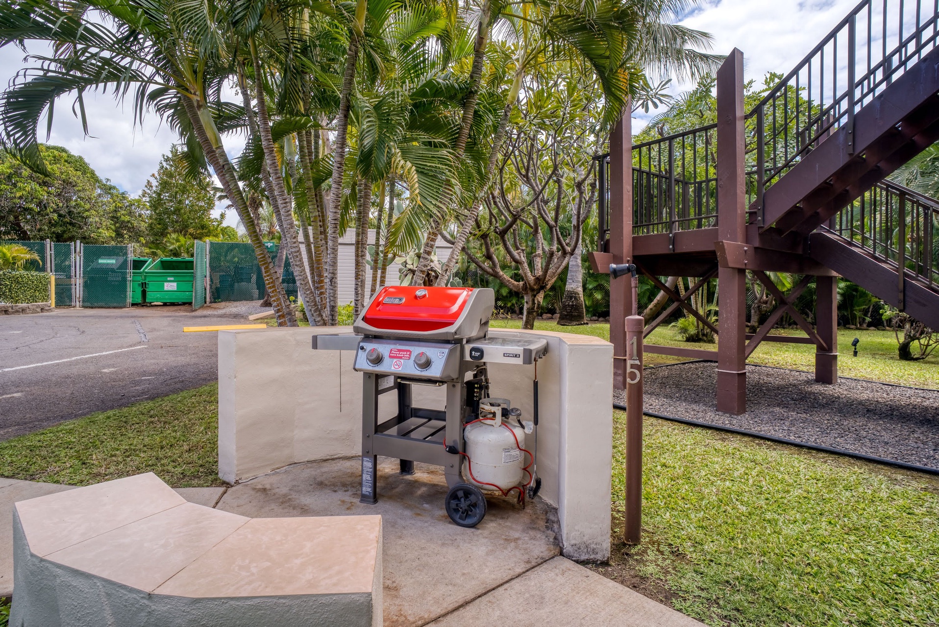 BBQ grill on property