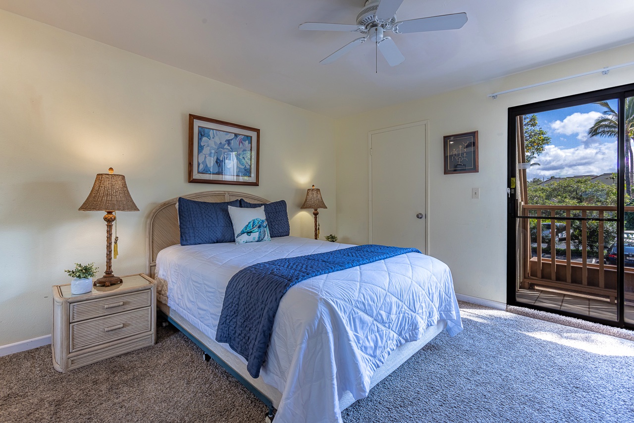 Wake up to this island-inspired retreat, where your private balcony opens to refreshing breezes and lush tropical views. Relax in the coastal charm of wicker and blue accents—perfect for your Hawaiian escape.