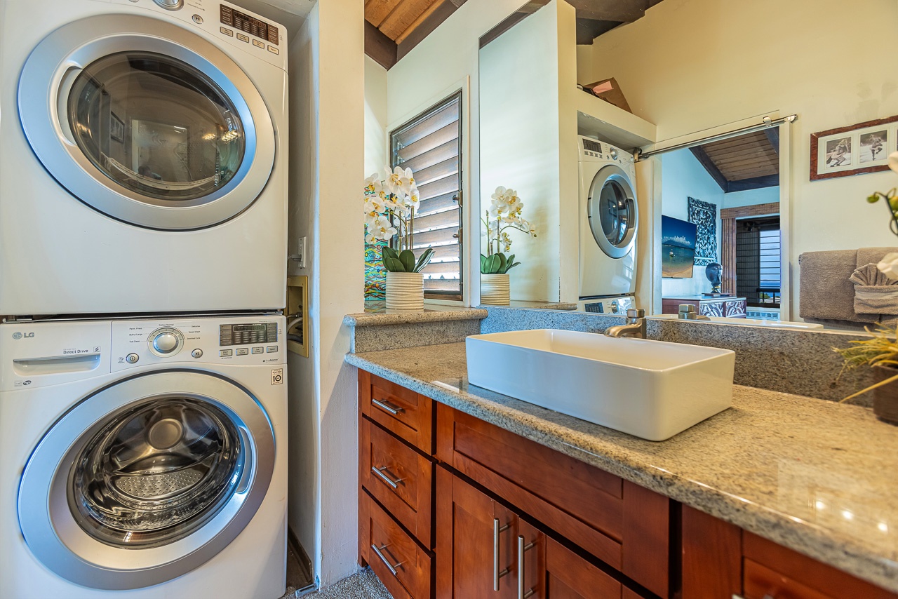 Washer and dryer in unit for your convenience