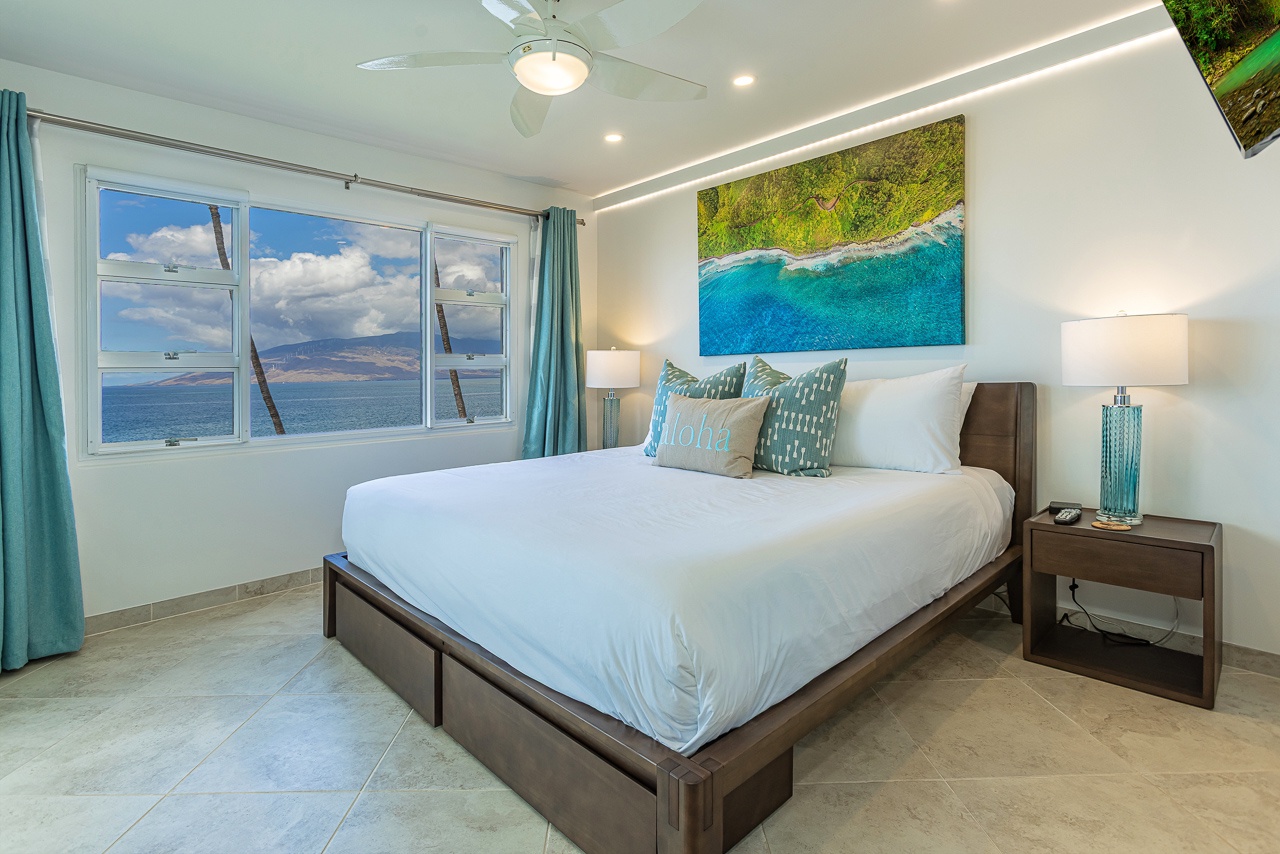 Serene bedroom retreat with ocean breezes