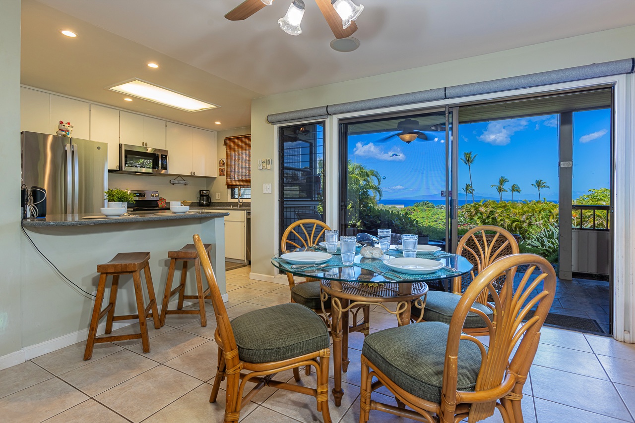 Ocean views from the dining area