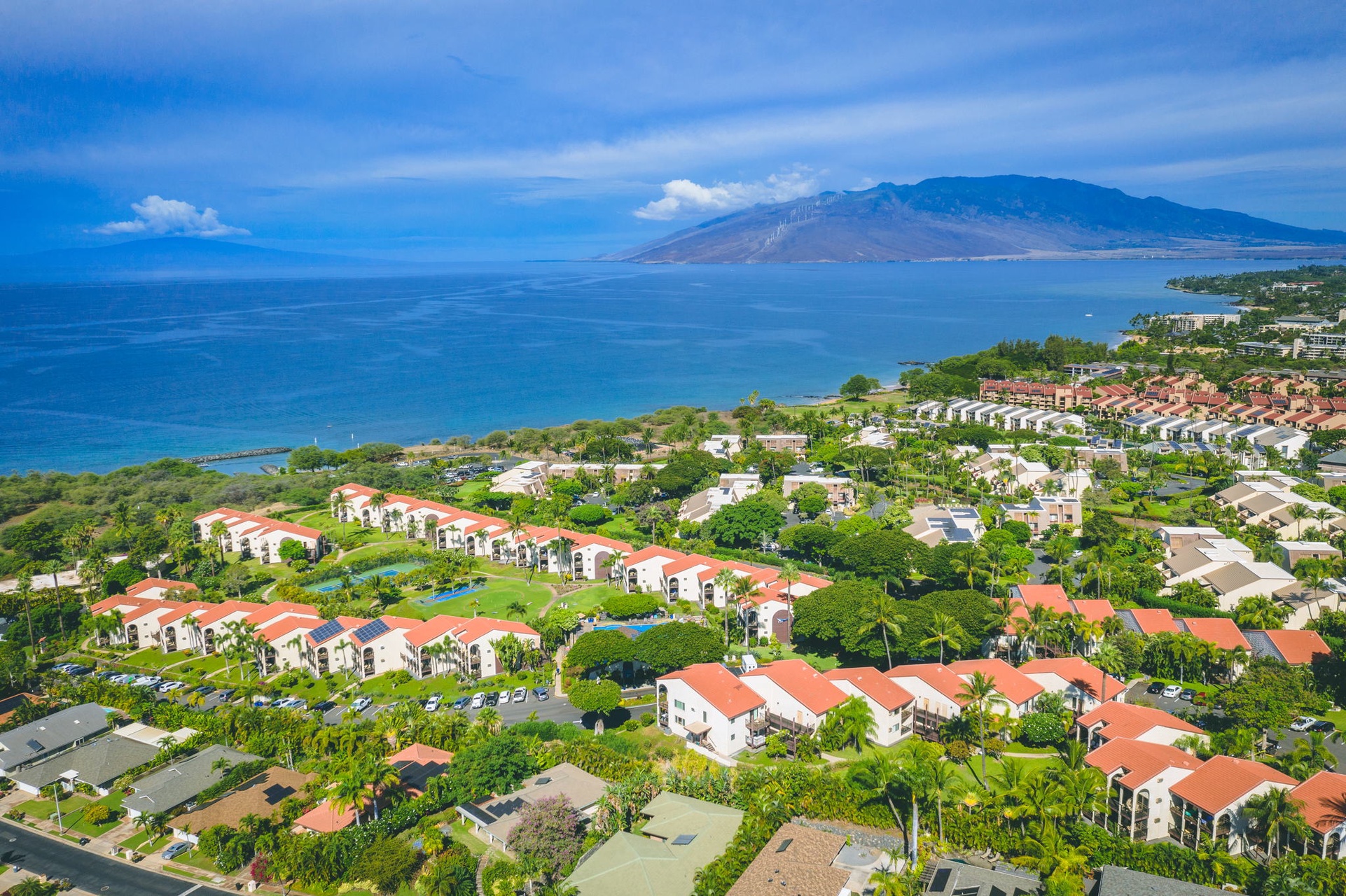 Aerial shot of the property