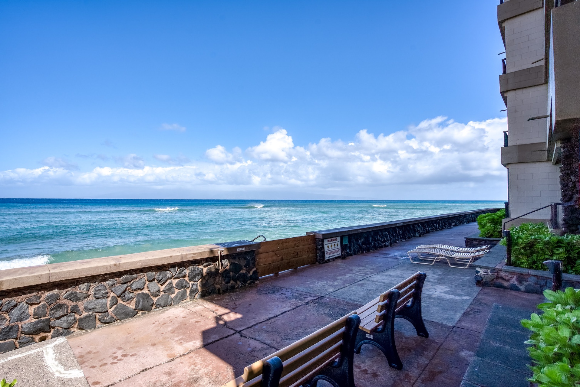 Unwind on the property benches with nothing but the sound of the waves and endless ocean views stretching before you.