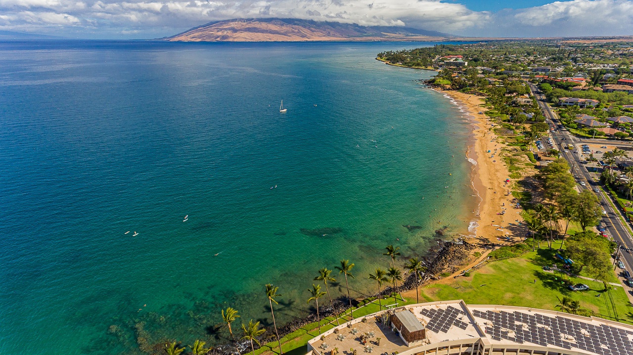 Kamaole I Beach is just steps away to the North of Royal Mauian