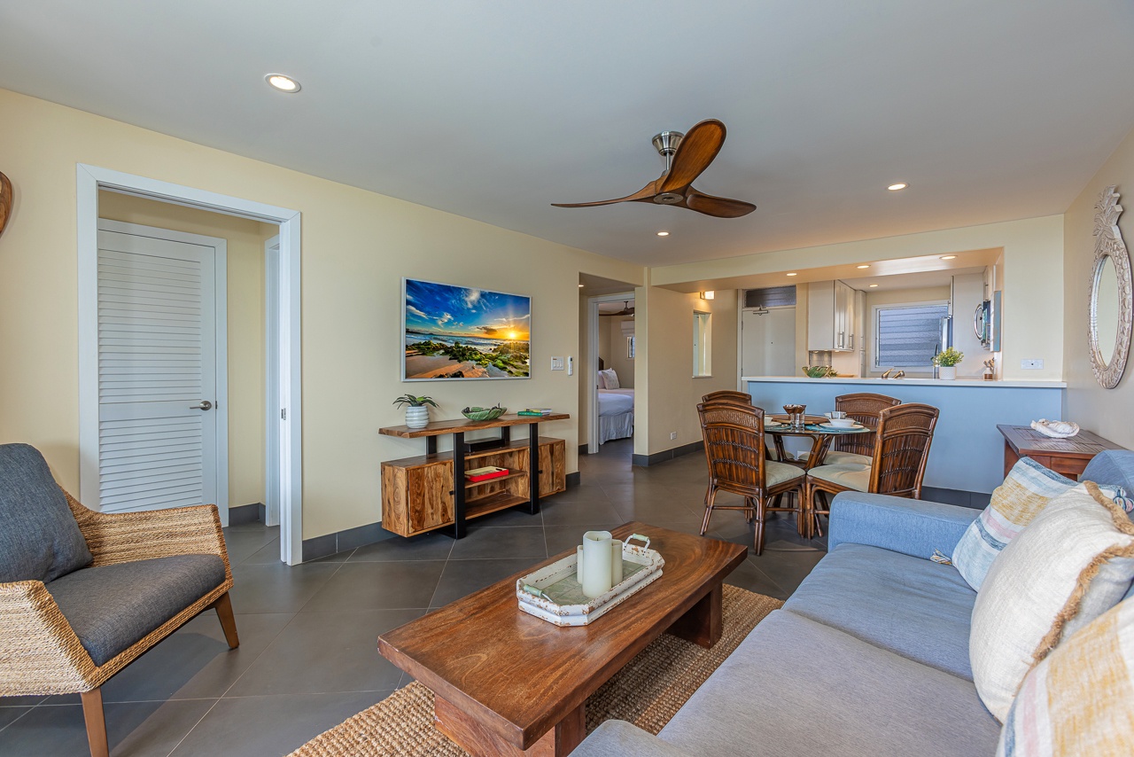 Flat screen TV in the living room