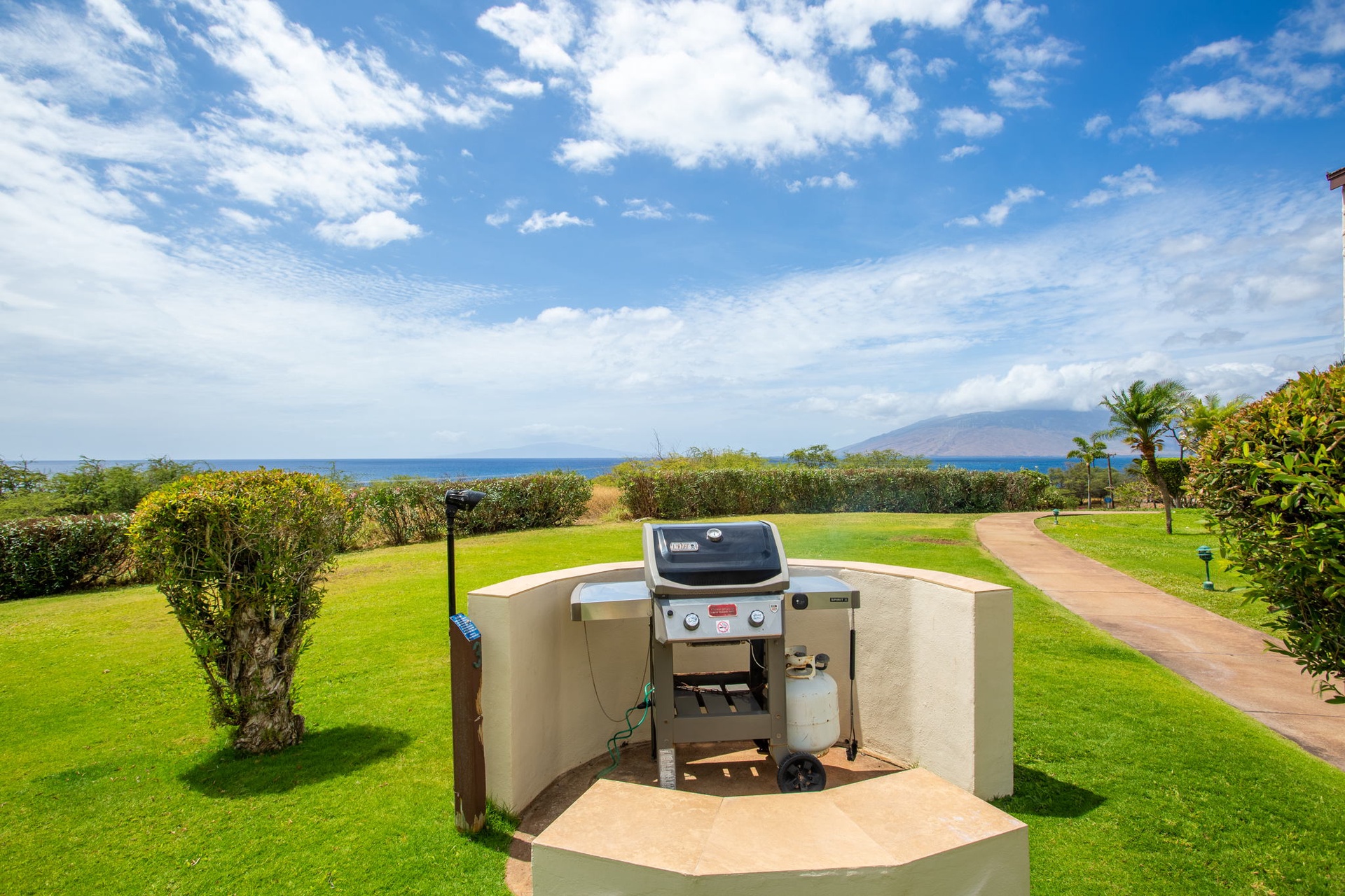 BBQ grill on property
