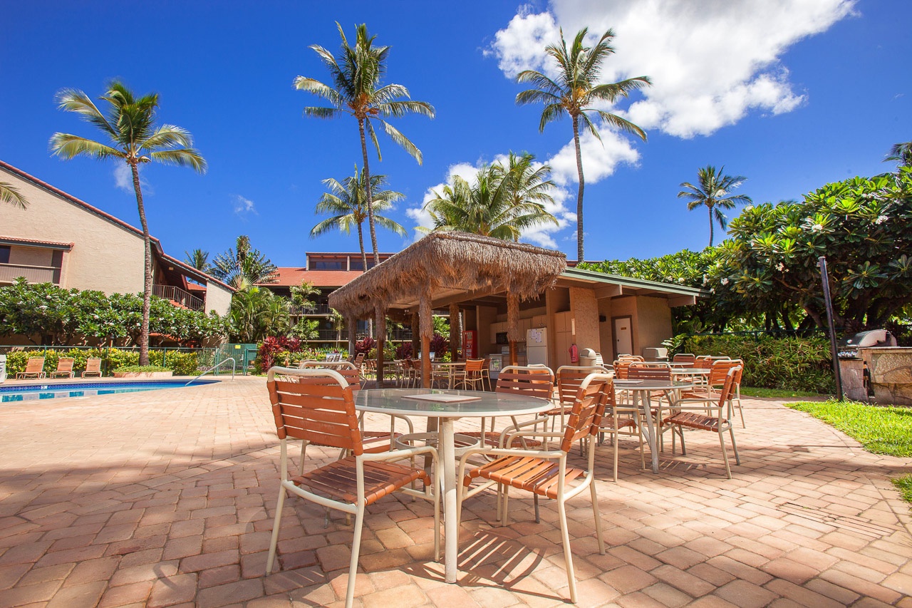 Plenty of spaces around the pool to enjoy the ocean breezes.