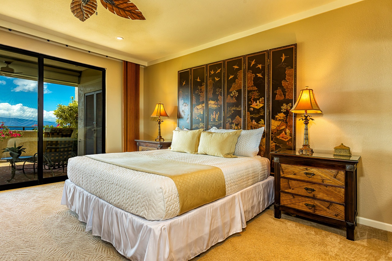 Sink into crisp linens and wake to stunning ocean views. Your private terrace invites island breezes in, while elegant tropical décor sets a serene, restful tone for your getaway.