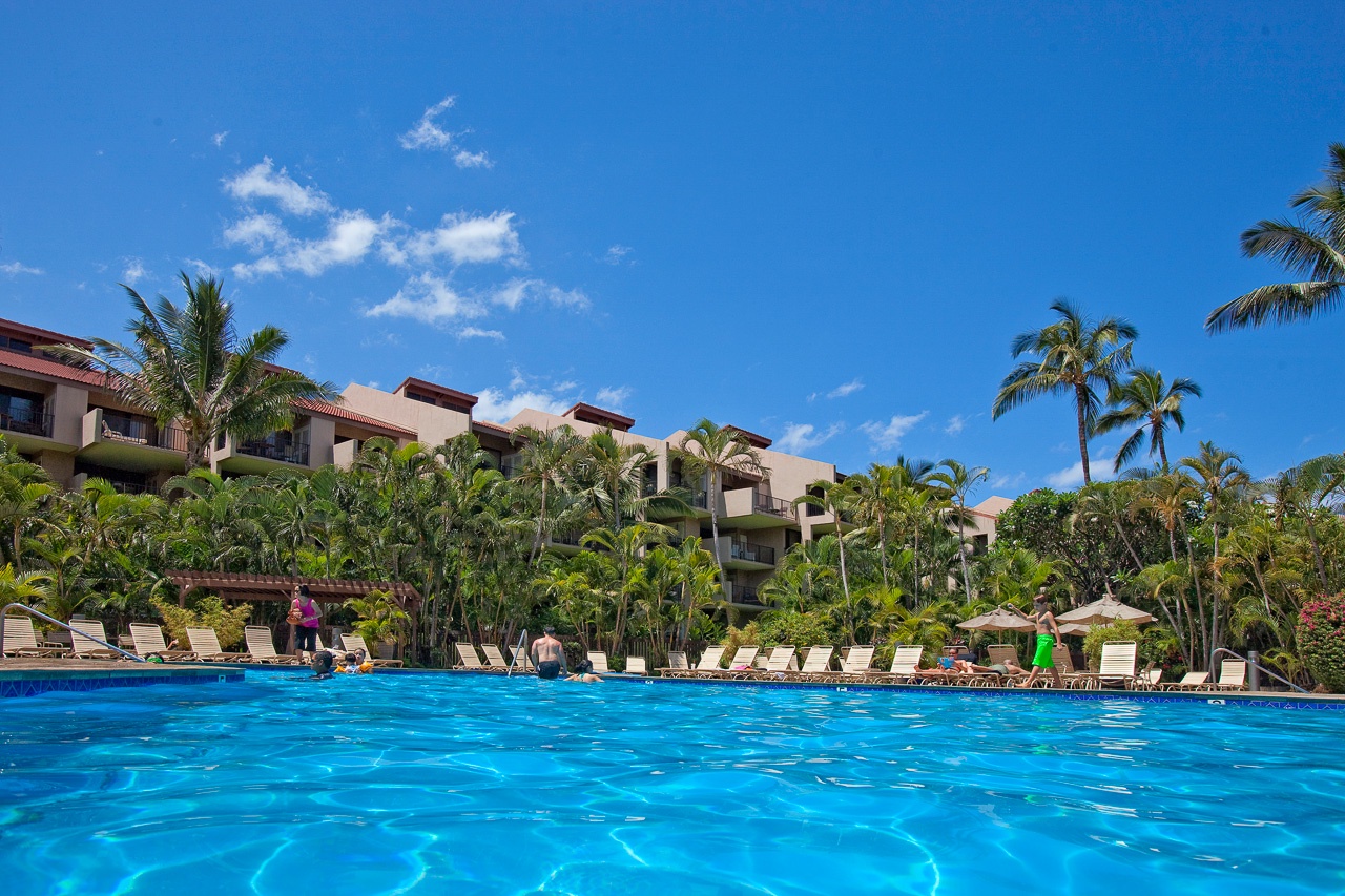 Take a dip at one of the two swimming pools on sight