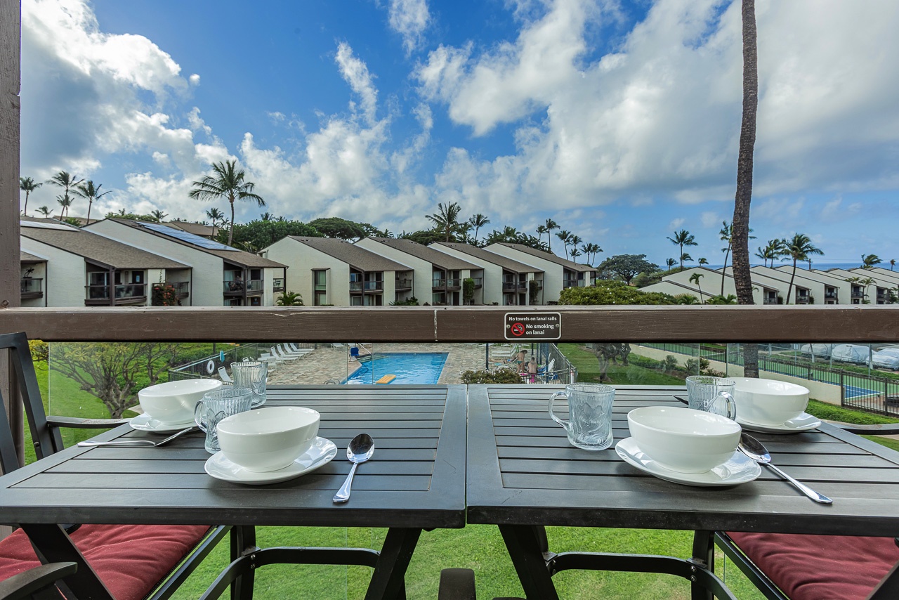 Lanai living with classic South Kihei scenery