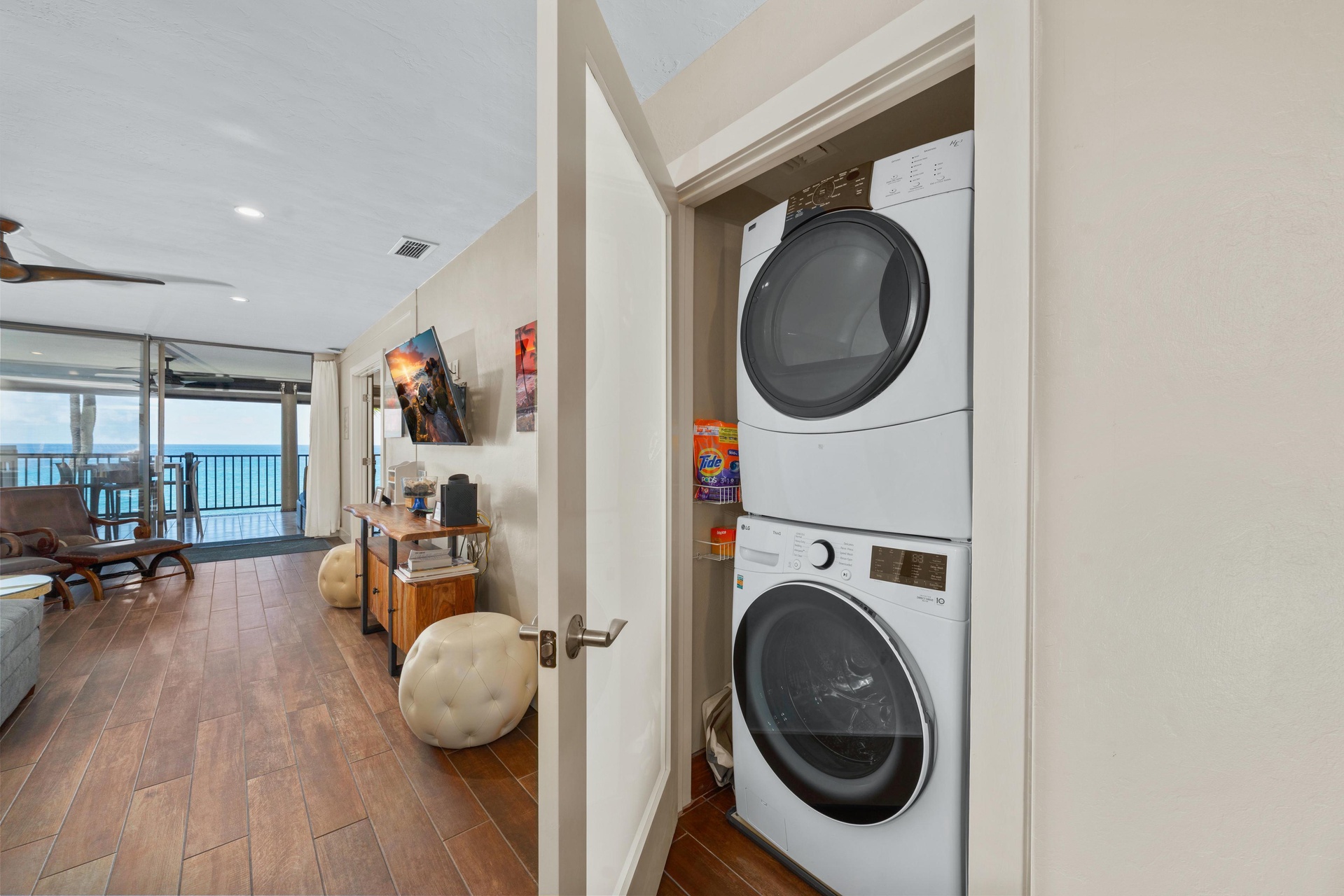 Washer and dryer in unit for your convenience