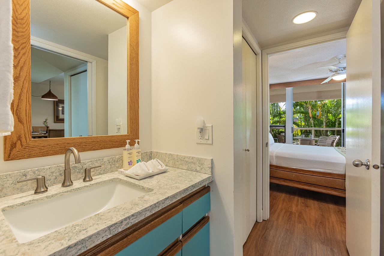 Ensuite bathroom conveniently connected to the bedroom