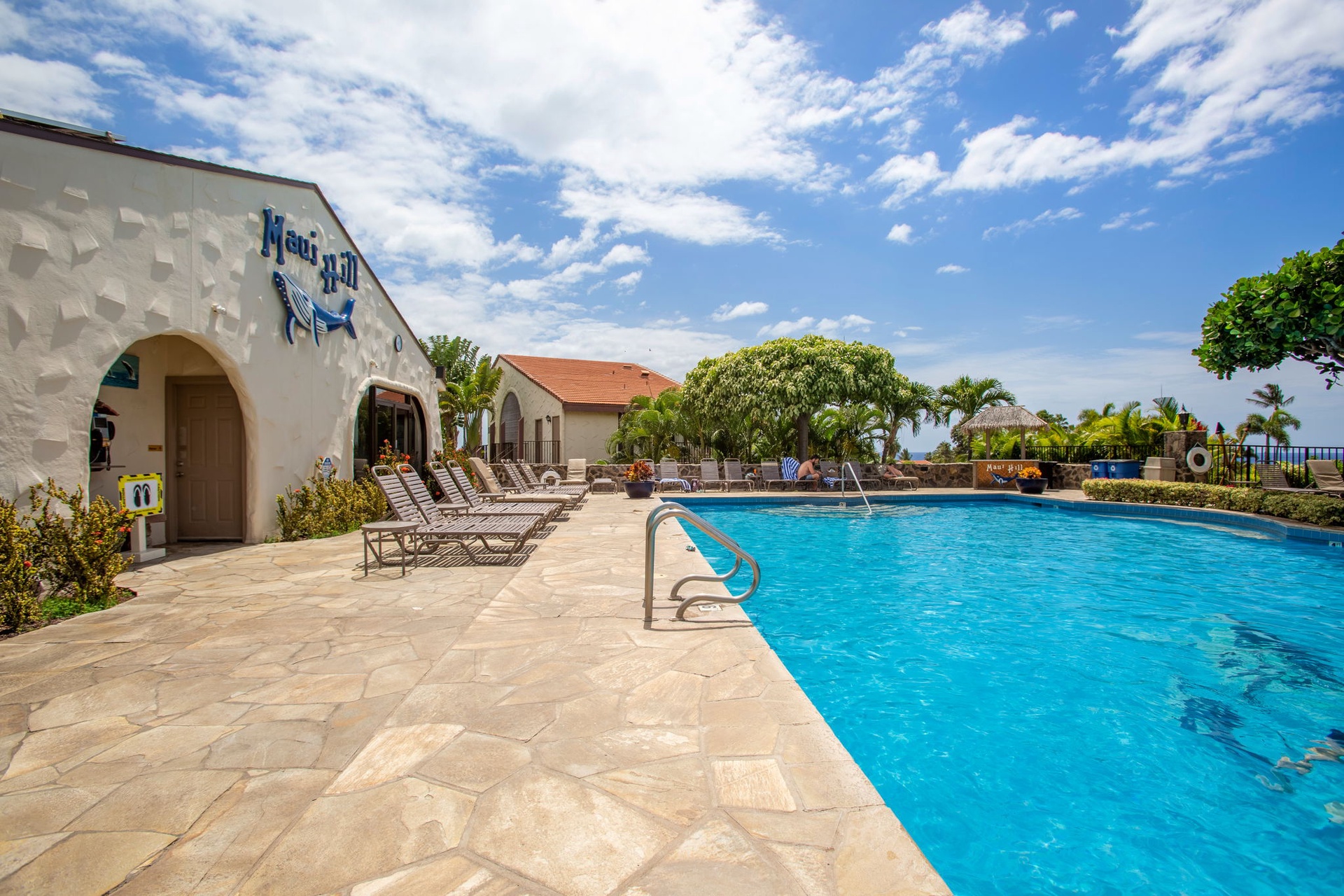 Pool located just in the middle of the property