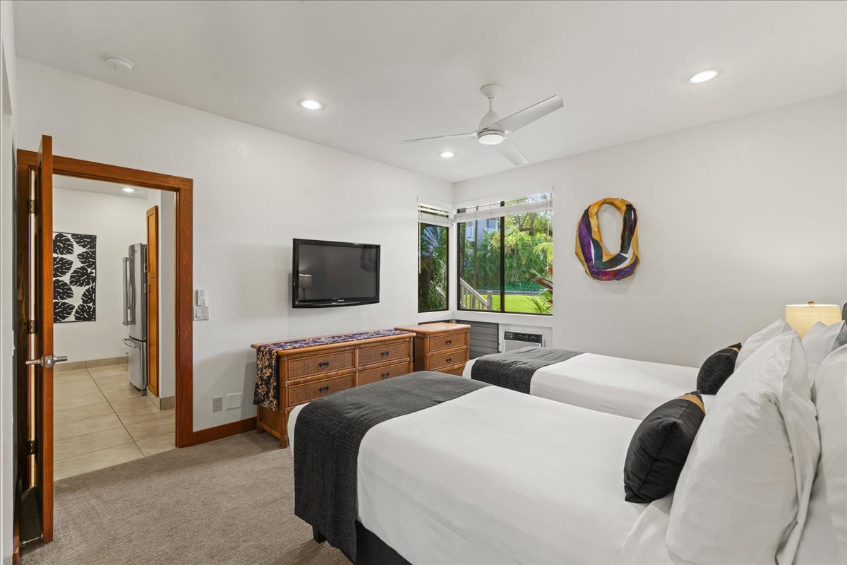 Comfortable guest bedroom designed for restful Maui nights