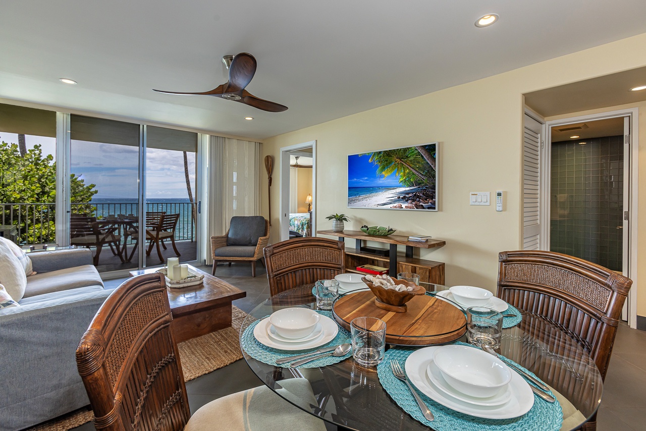 Dining for four at the dining table