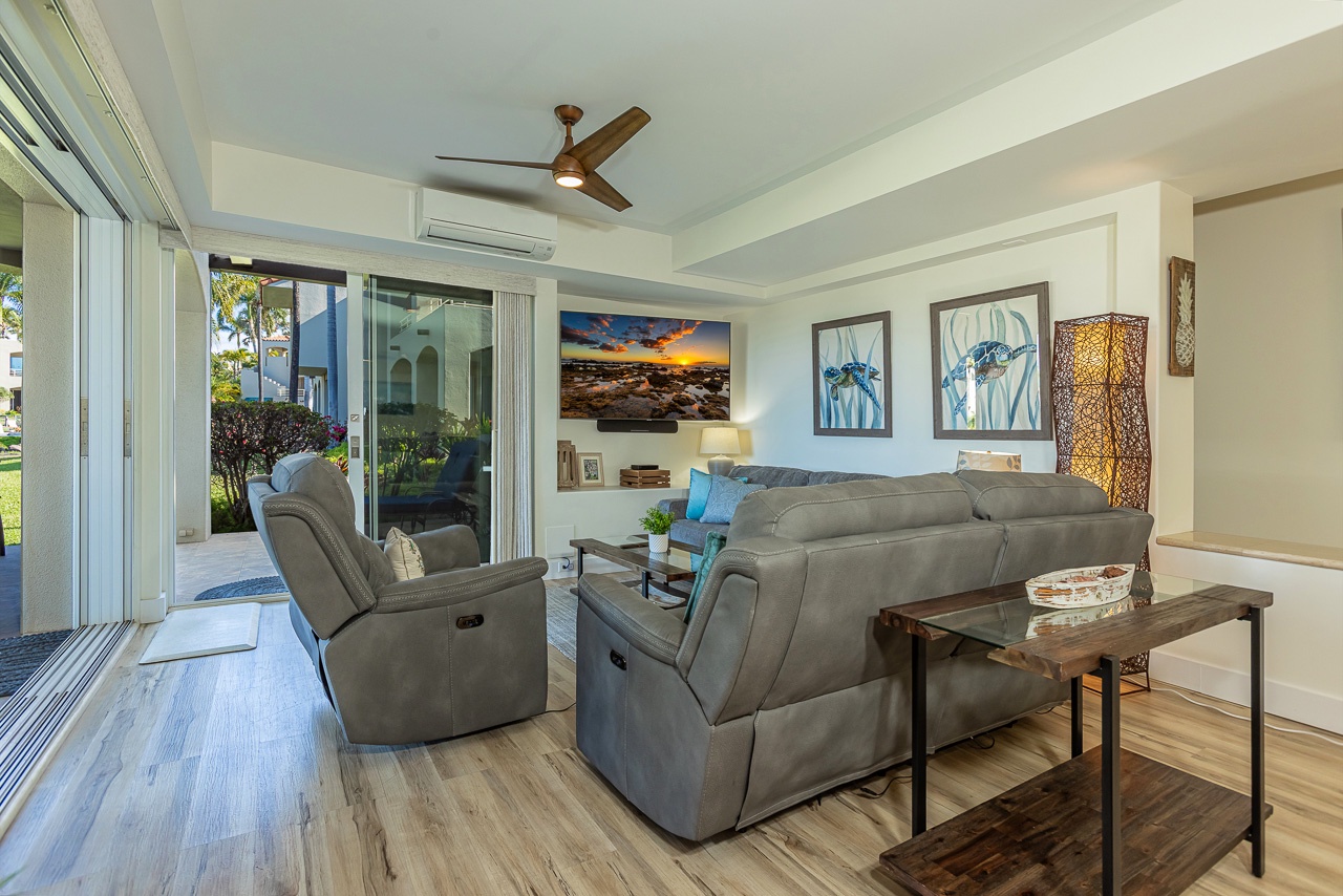 Recharge in comfort with plush power seating and natural light