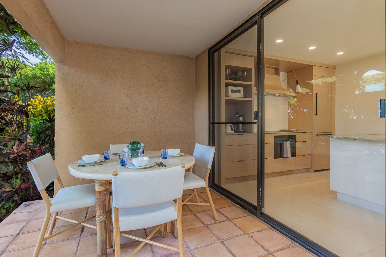 Plenty of room to dine relax and linger at the table for four