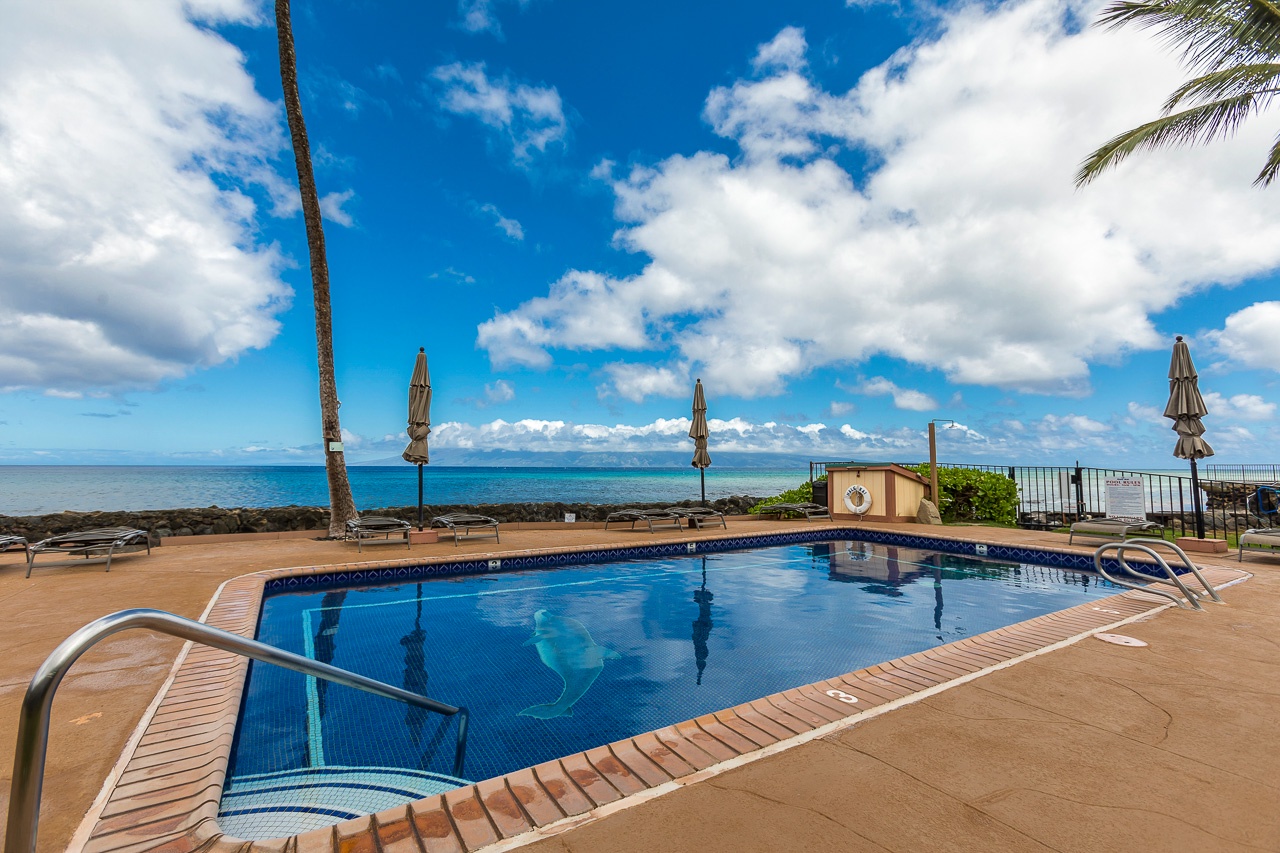 This inviting pool offers the perfect spot to unwind under swaying palms and bright blue skies.