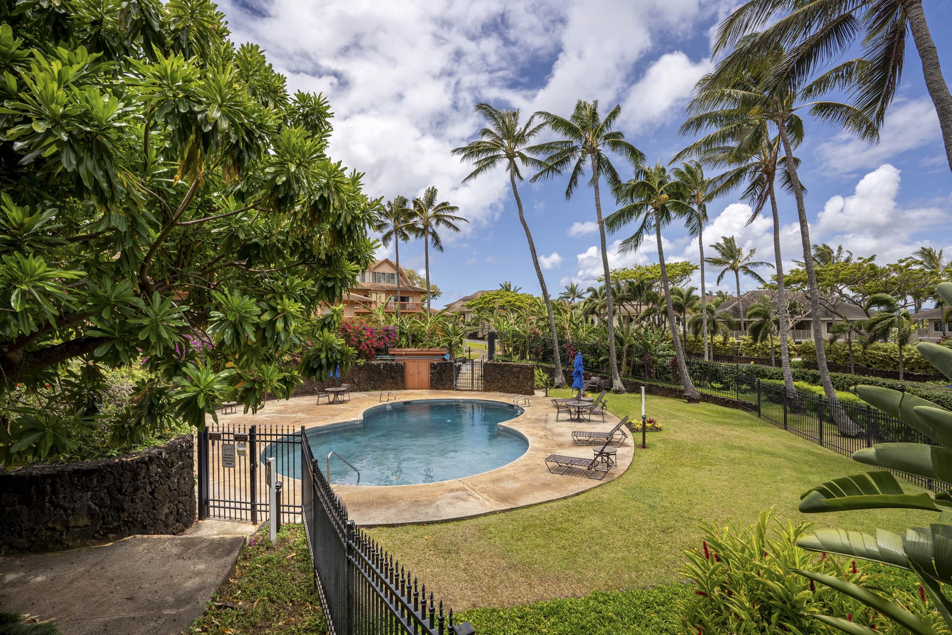 Relax beneath swaying palms at the Makanui pool
