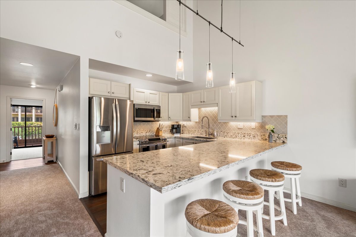 Open kitchen space for both the chef and the rest of the family.