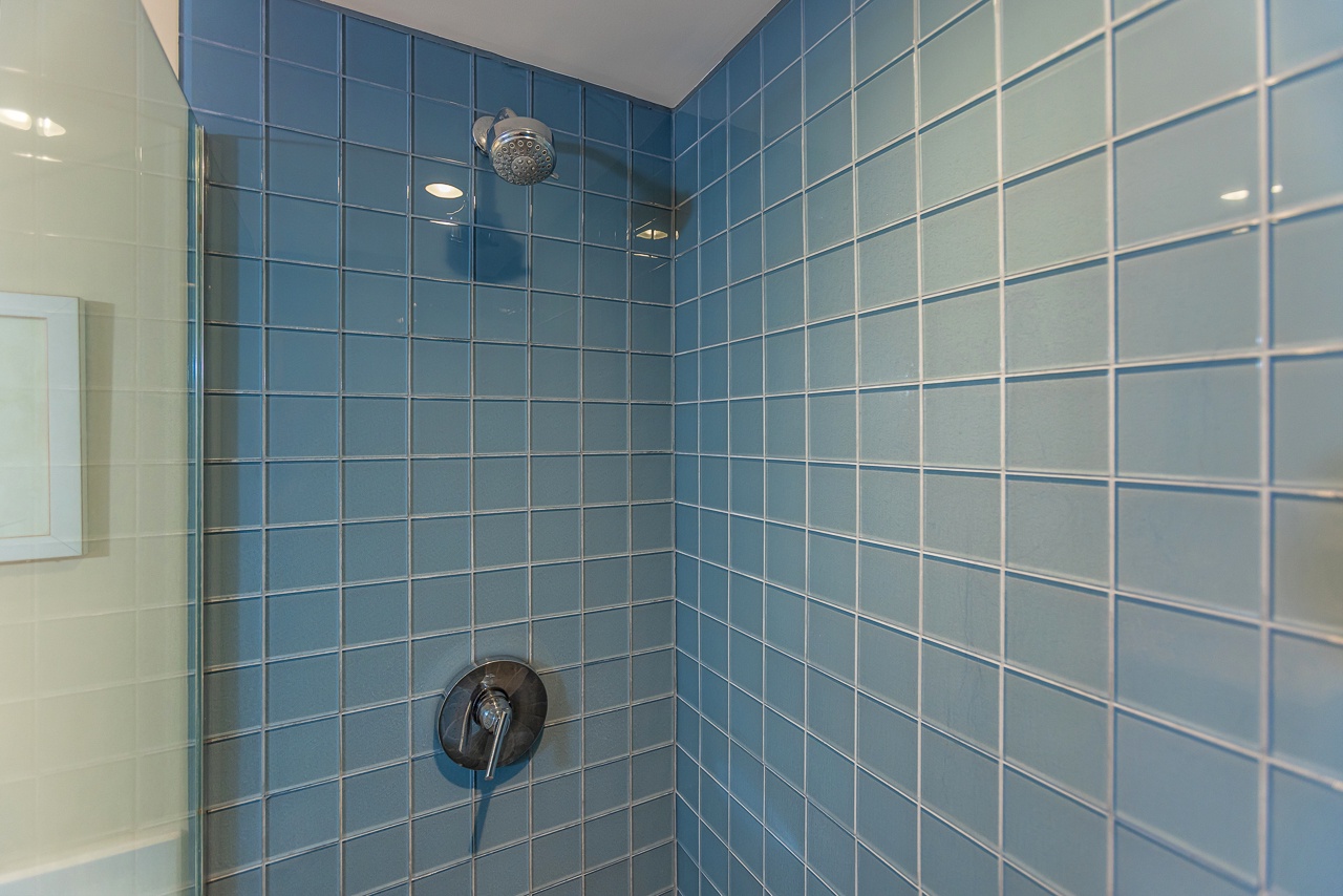Beautifully tiled walk-in shower