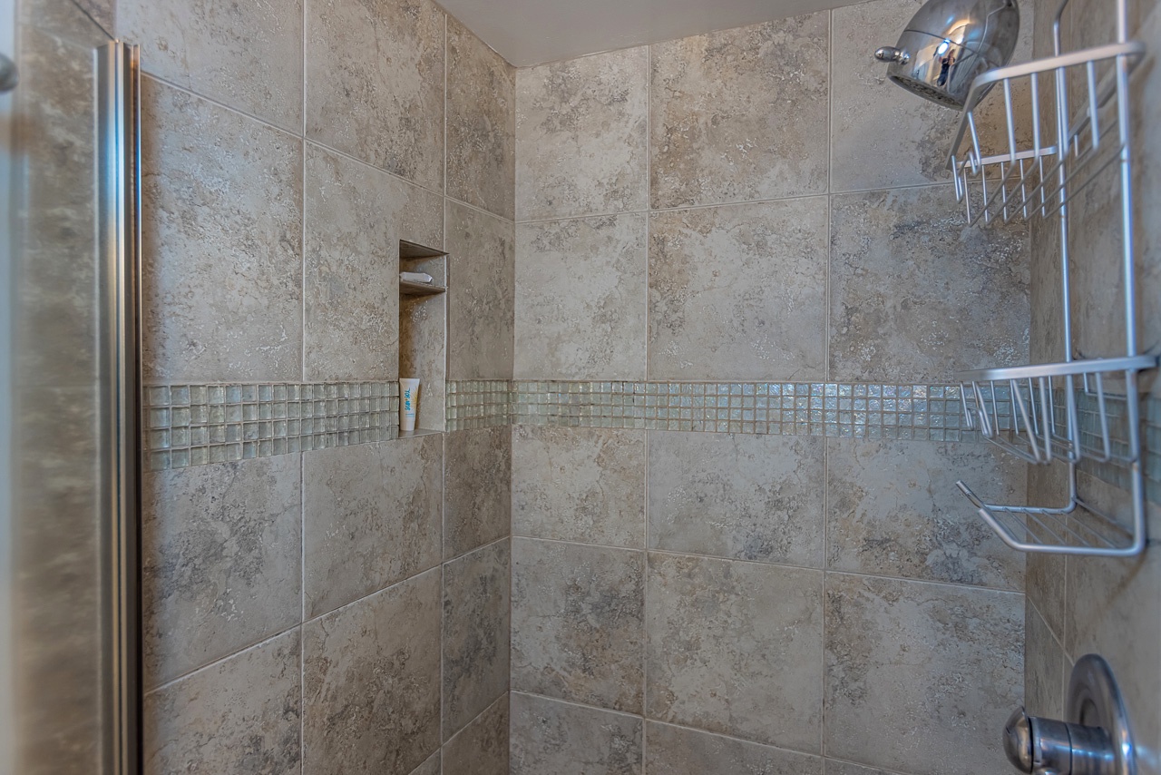 Calming bathroom retreat with fresh modern finishes