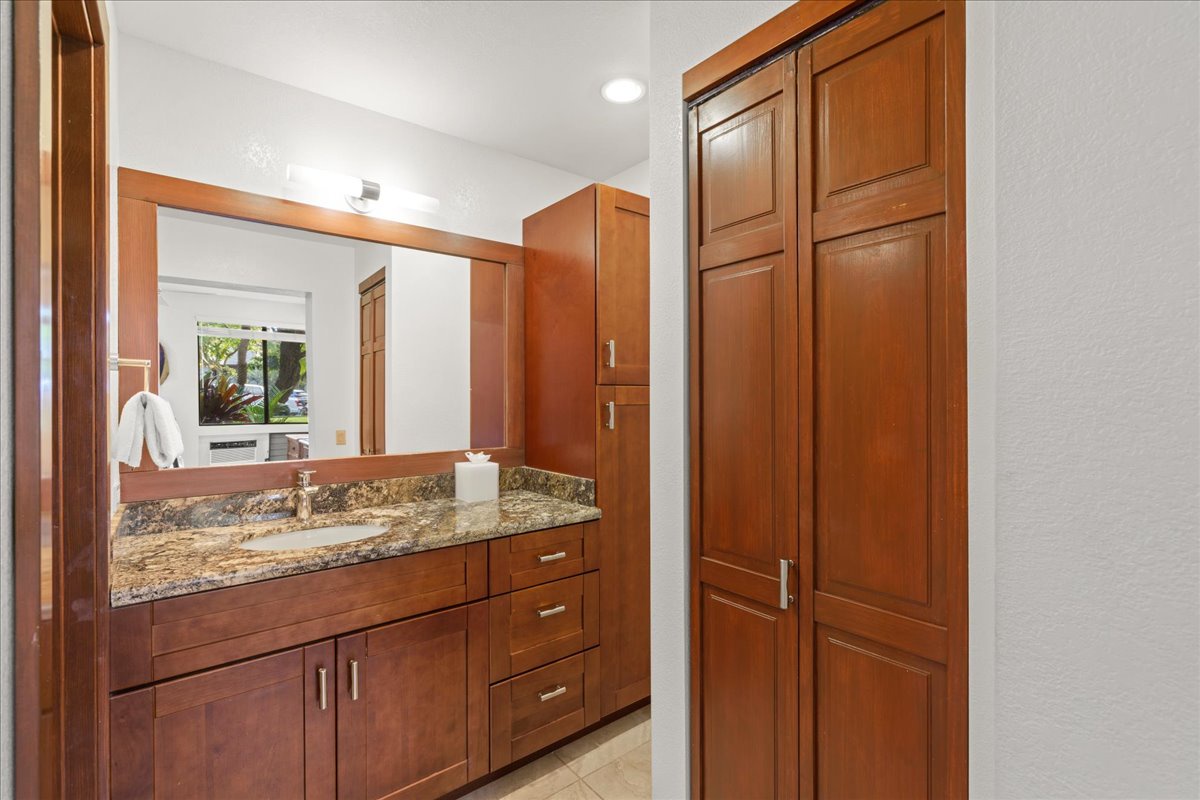 Spacious guest bathroom perfect for families or guests