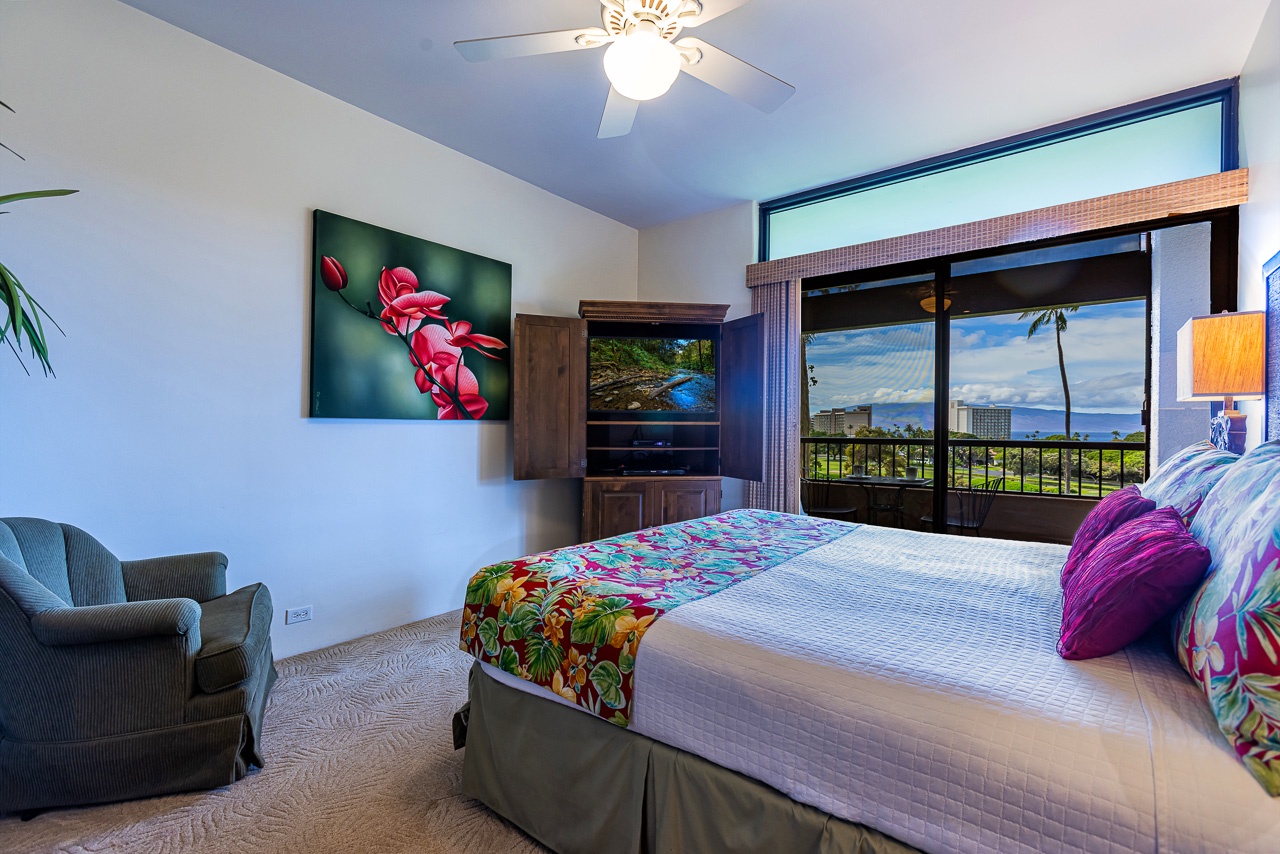 Wake up to stunning views from your balcony, where palm trees frame the coastline and tropical breezes keep you cool. Bright, airy, and perfectly positioned for relaxation, your suite blends island charm with modern comfort.