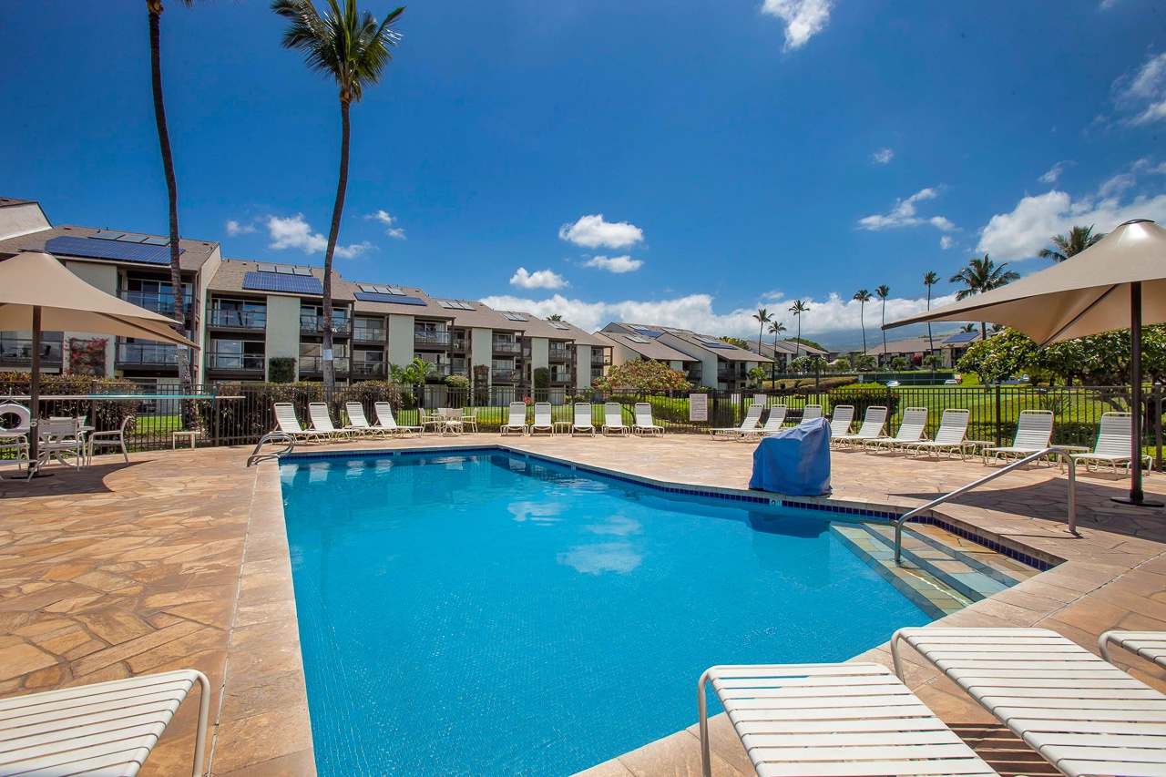 Cool blue escape surrounded by lush Maui greenery