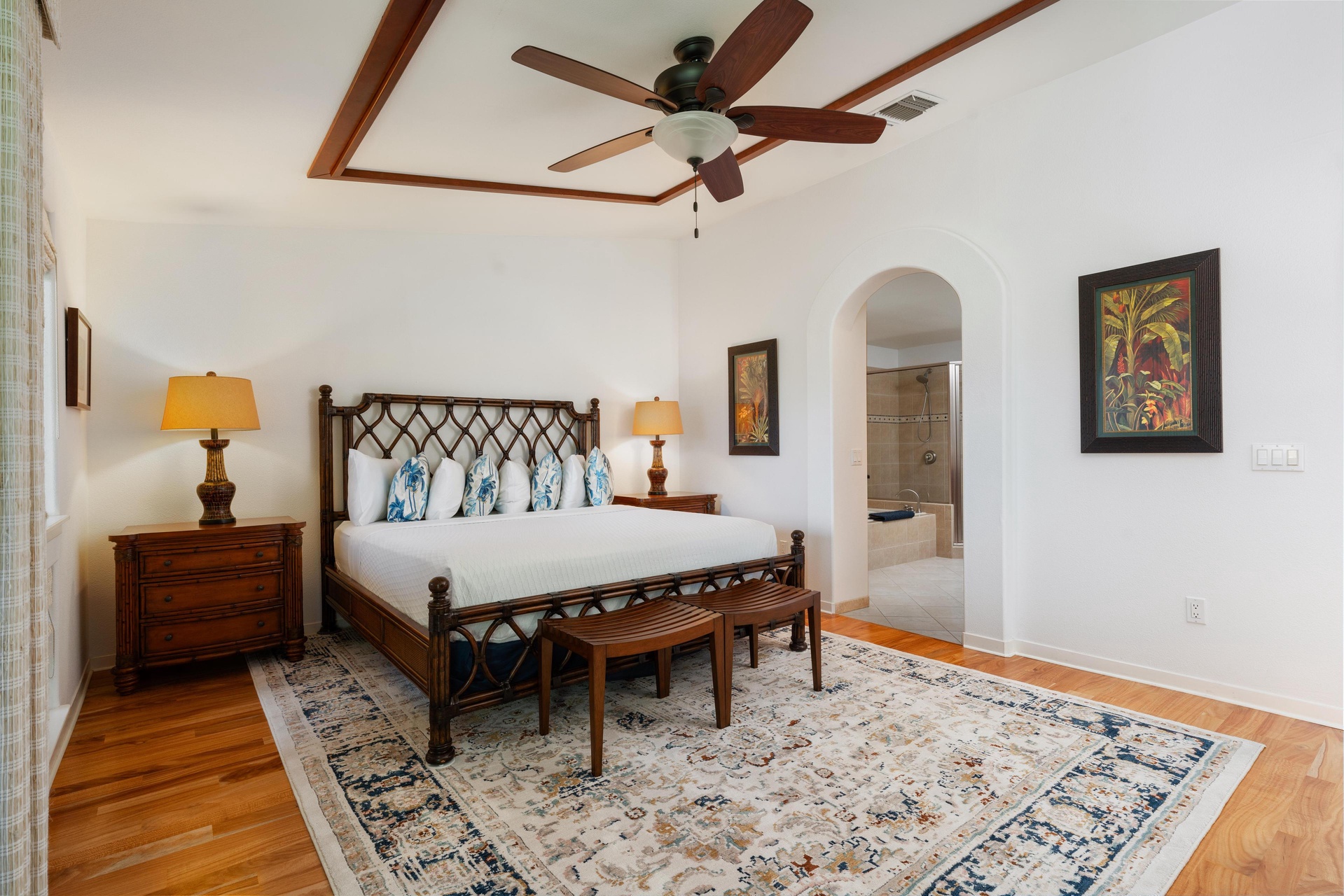 King bed in primary bedroom