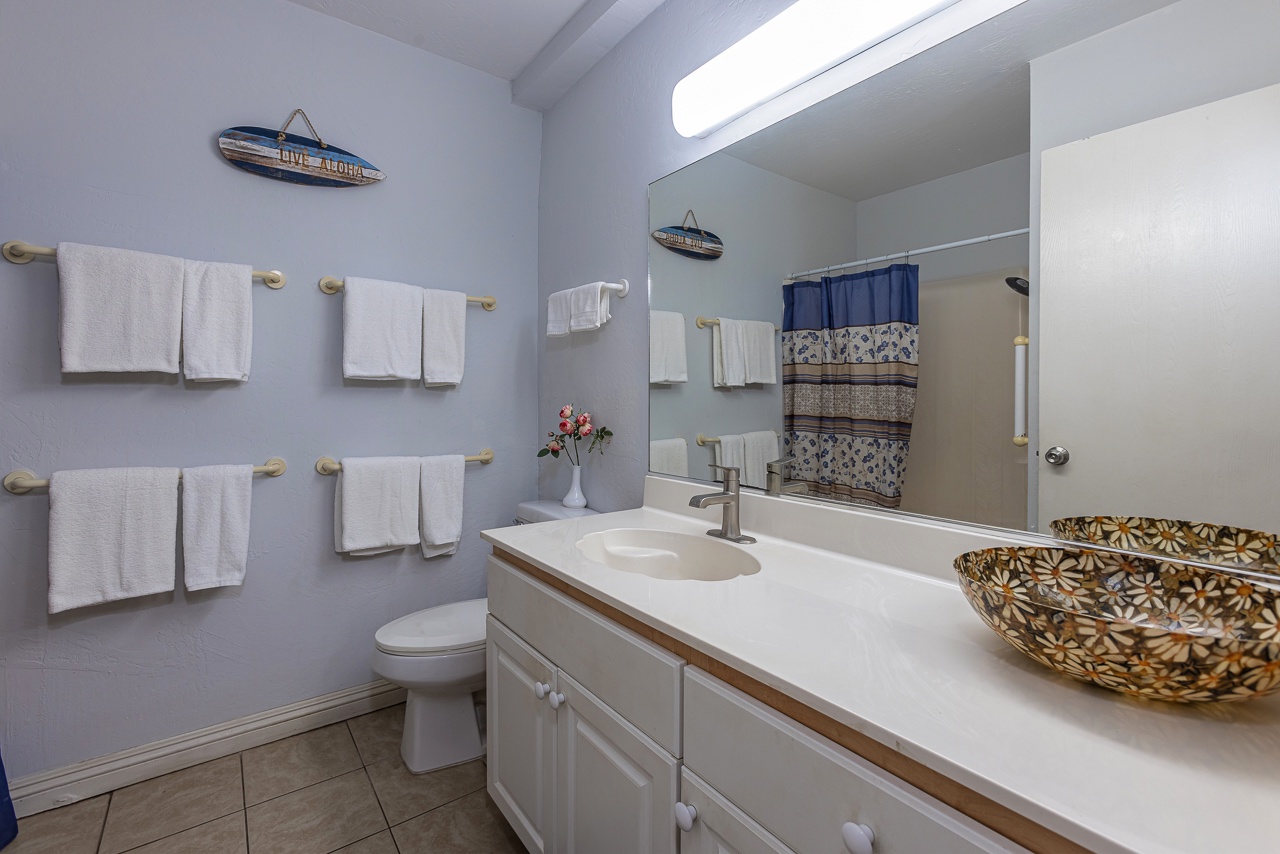 Clean and comfortable guest bathroom space