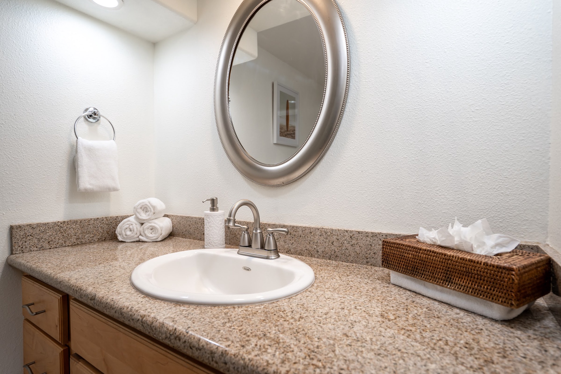 Vanity space to help you get ready to go or get into relax mode.