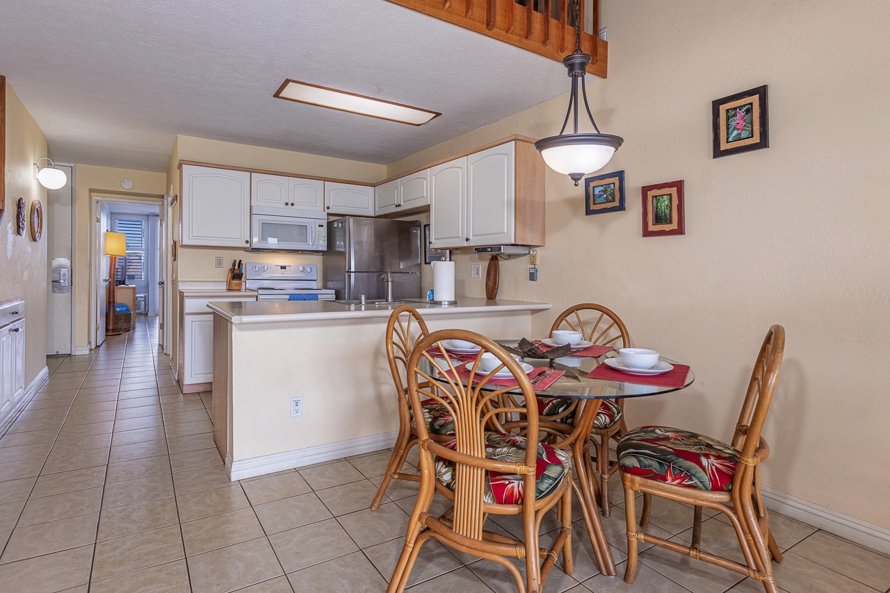 Bright dining area perfect for gathering after Maui adventures